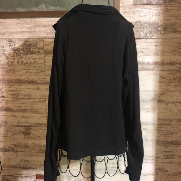 LUCY Tech Women's Athletic Jacket Full Zip Pockets black workout jacket gym wear - Picture 4 of 4